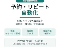 現役看護師がLINE予約・リピートを自動化します イメージ1