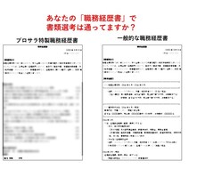 書類選考が通る「職務経歴書」、あります 転職10回の経験から編み出した「プロサラ特製職務経歴書」です