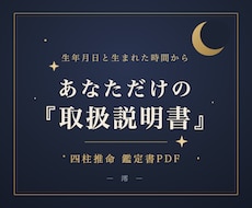 四柱推命であなたの取扱説明書PDFを作ります イメージ1