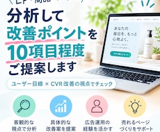 LP・商品ページの改善点をお伝えします イメージ1