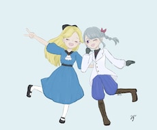 全身絵、複数人イラスト承ります 温かみ、手書き感のあるイラストをお描きします！