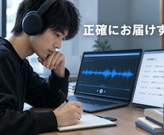 音声・動画の文字起こしを丁寧かつ正確に行います イメージ1