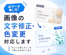 aiデータ無し可！画像の文字修正・色変更対応します イメージ1