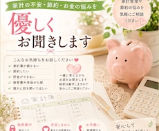 家計の不安・節約・お金の悩みお聞きします イメージ1