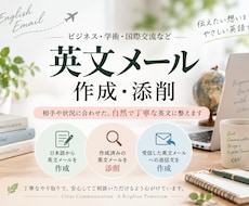 海外との実務に使う英文メールを作成・添削します イメージ1