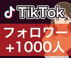 TikTokフォロワー増加！1000人宣伝します イメージ1