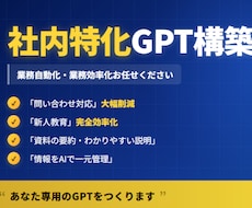 社内専用AI構築します イメージ1