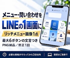 リッチメニュー画像を1点つくります イメージ1