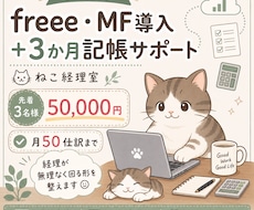 freee・MF導入と3か月記帳を支援します 会計実務12年の経験で、導入から運用まで伴走します