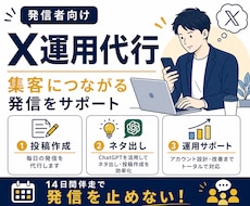 14日間X運用代行！集客をサポートします アカウント設計・投稿作成・運用まで対応