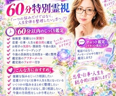 リピーター様限定　納得するまで霊視し放題鑑定致ます 相手はどう思っているのか等チャット形式質問し放題です