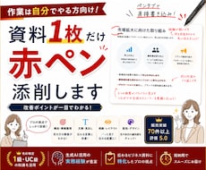 あなたの大切な資料1枚を赤ペン添削します イメージ1