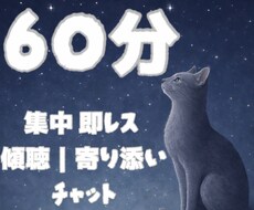 60分間集中｜即レス｜悩み、不安な気持ちを聞きます イメージ1