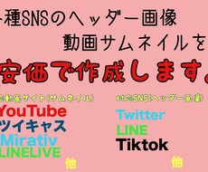 SNSのヘッダー画像や動画のサムネイル作ります イメージ1