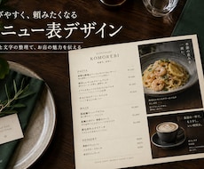 注文しやすく魅力が伝わるメニュー表を作ります イメージ1