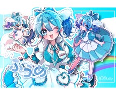 一枚イラスト作成いたします 個人Vtuberさまのグッズ化経験あり、SNSアイコンなど