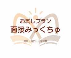 お試しプラン｜高校・大学入試★面接対策・練習します 【国語の教員免許取得★塾講師経験有】