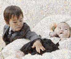 貴方の大切なお写真でモザイクアートを作ります ウエルカムボードや思い出をまとめるプレゼントに最適です！