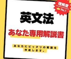 英文法で分からない問題のオリジナル解説作ります 2回昇給した現役塾講師が、あなた専用の解説をスライドで作成！