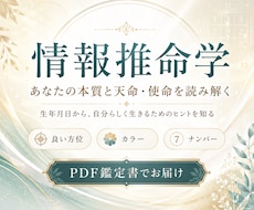 情報推命学であなたの本質と天命・使命を鑑定します イメージ1