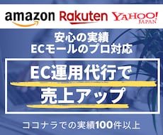 プロがEC店舗運営を1ヵ月間専属で運用代行します 楽天市場/ヤフーショッピング/amazon/ECモール対応！