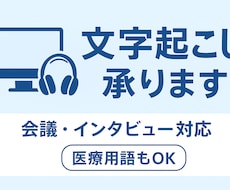 医療職が対応！正確・丁寧な文字起こをします イメージ1