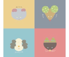 new！◌かわいい動物のアイコンイラスト◌描きます 【動物限定】ペットさん・すきないきものでSNSを彩りましょ⁂
