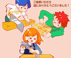 3枚セット！広告に使えるイラスト描きます 赤ちゃん、擬人化、なんでもOK！コミカルPOPで目を引く絵！