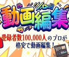 登録者10万人のプロが、格安で動画を編集します イメージ1