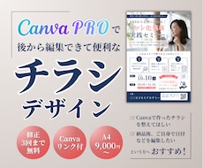 Canvaで後から編集できるチラシを制作します イメージ1