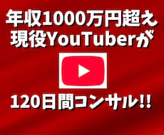 YouTubeで稼ぐコンサル120日間行います 最強YouTubeコンサルで再生数&チャンネル登録者数爆上げ