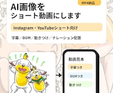 AI画像をショート動画にします SNS用に字幕・BGM付きで編集します
