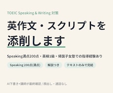 TOEIC S&W対策の英作文を添削します イメージ1