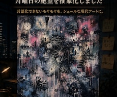 限界社会人の脳内マップを描く現代アート作品にします 言語化できないモヤモヤをシュールな抽象画でお届けします