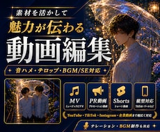 素材を活かして魅力が伝わる動画に編集します イメージ1