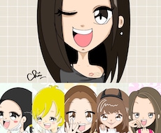アイコンやサムネ用の似顔絵イラスト描きます イメージ1
