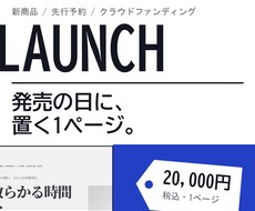 新商品の先行予約・発売LPを作ります イメージ1