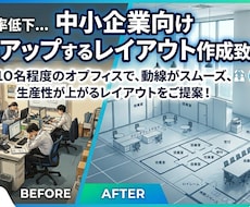 中小企業向けの効率アップするレイアウト作成致します ～10名程度のオフィスで、効率が上がるレイアウトをご提案