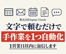 手作業を1つ、文字で頼むだけで自動化します イメージ1