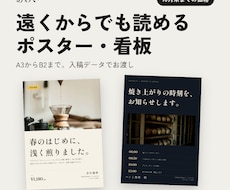 お店のポスター・看板をデザインします イメージ1