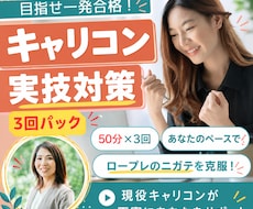 50分×3回★キャリコン面接ロープレ練習します FBシート付で徹底対策・継続的に学びたい方へ