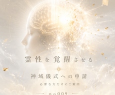 神域儀式No.009申請/あなたの霊性を確認します イメージ1