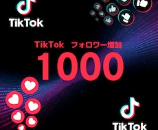 TikTokフォロワー1000増やします イメージ1