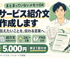 メモから伝わるサービス紹介文を作成します イメージ1