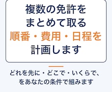 複数免許をまとめて取る順番・費用・日程を計画します イメージ1