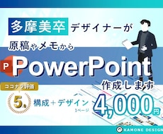 美大卒デザイナーがパワポの構成構築＋デザインします イメージ1