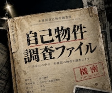 自己物件調査ファイル｜あなたの中の怪異を調査します イメージ1