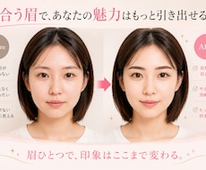 顔の骨格やパーツバランスから似合う眉毛を提案します イメージ1