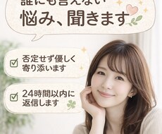 誰にも言えない悩み、否定せず優しく聞きます イメージ1