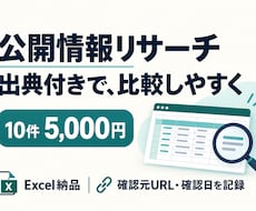 企業やサービスの公開情報を出典付きで調べます イメージ1